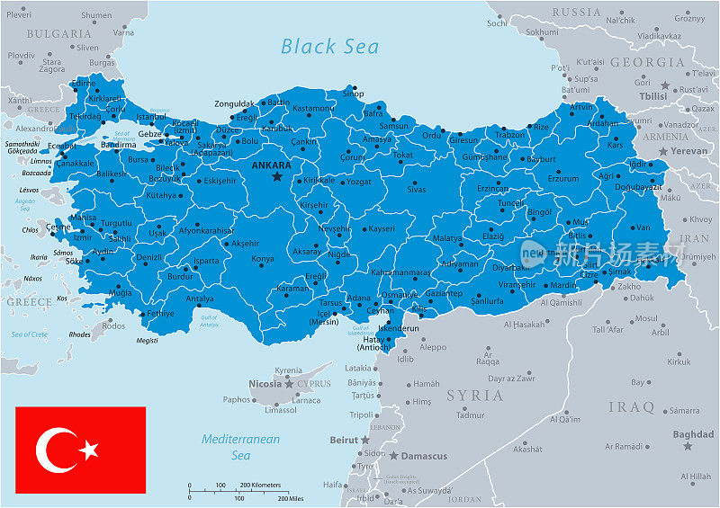 33 -土耳其-蓝色-灰色